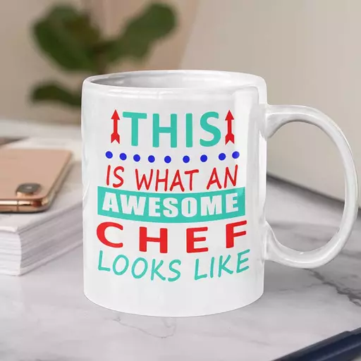 Personalised 'This is What an Awesome Chef Looks Like' Funny Text Mug