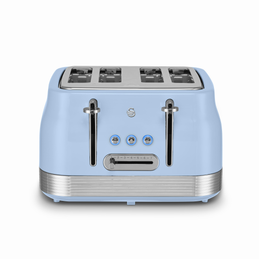 Swan Blue Retro 4 Slice Toaster
