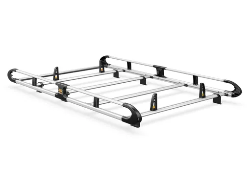 Nissan Primastar 2022-Onwards L1, H2 Twin Rear Doors - ULTI Rack+ (Aluminium) - 4 Bar Roof Rack