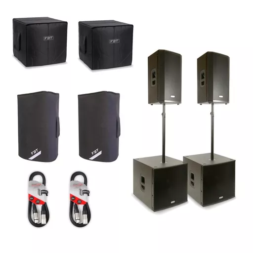FBT VN 4000 Active Speaker & Sub System with Covers Bundle