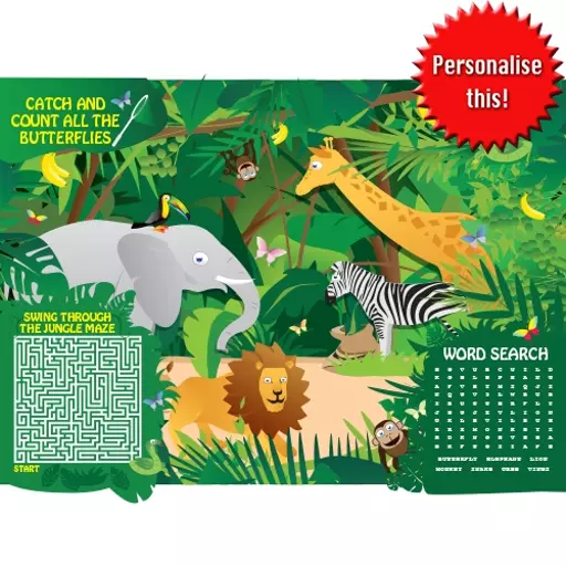 JUNGLE ACTIVITY PLACE MAT - A4 - Pack of 500