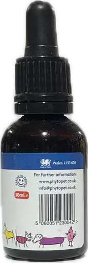 Phytopet Eye Wash Concentrate dropper bottle right hand side label