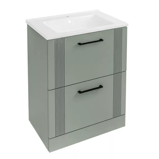 Cranham 60 Floorstanding Vanity Unit  Sage Green