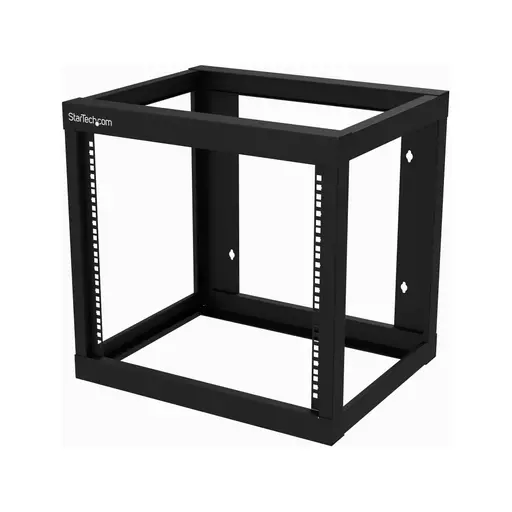 StarTech.com 9U 19" Wall Mount Network Rack 17" Deep 2 Post Open Frame for Server Room/Data/AV/IT/Communication/Computer Equipment/Patch Panel w/Cage Nuts/Screws Hook/Loop 79kg Capacity~9U 19" Wall Mount Network Rack 17" Deep 2 Post Open Frame for Server