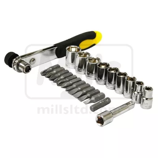 23 Piece Ratchet Screwdriver & Socket Set