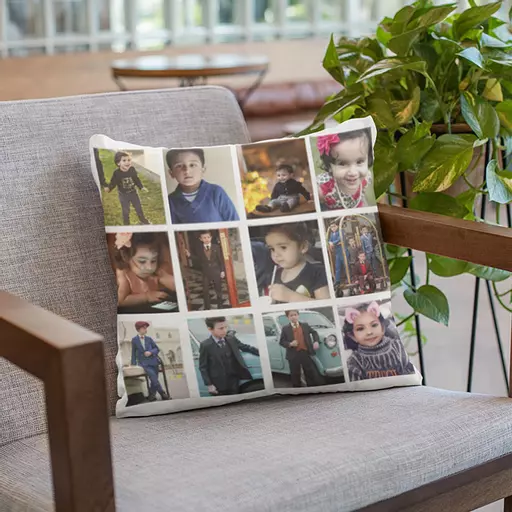 Personalised Multi Photo Collage Cushion Gift - 12 Photos Collag