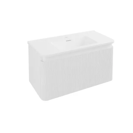 Belice 80cm Wall Hung Vanity Unit - High Gloss White