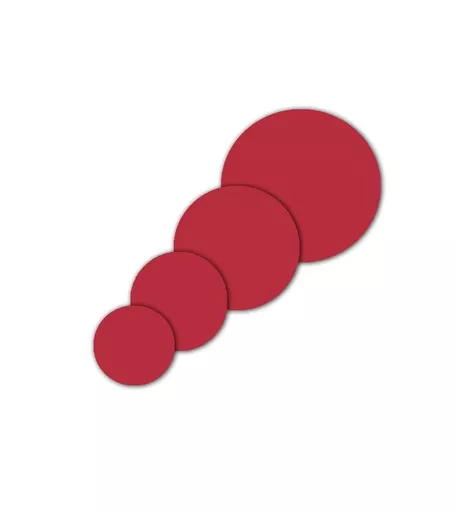 Circular Red Self Adhesive Labels - Roll of 1000