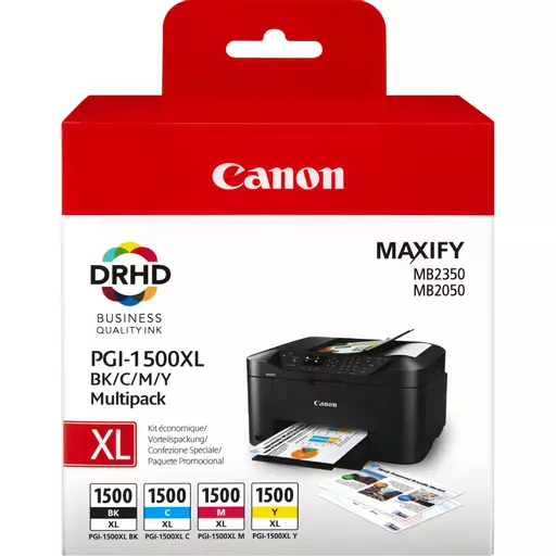 Canon 9182B004/PGI-1500XLCMYBK Ink cartridge multi pack Bk,C,M,Y 34ml + 3x12ml Pack=4 for Canon MB 2050