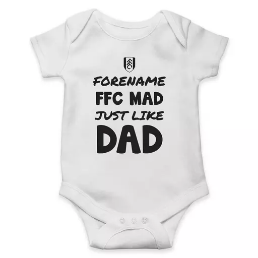 Fulham FC Mad Like Dad Baby Bodysuit