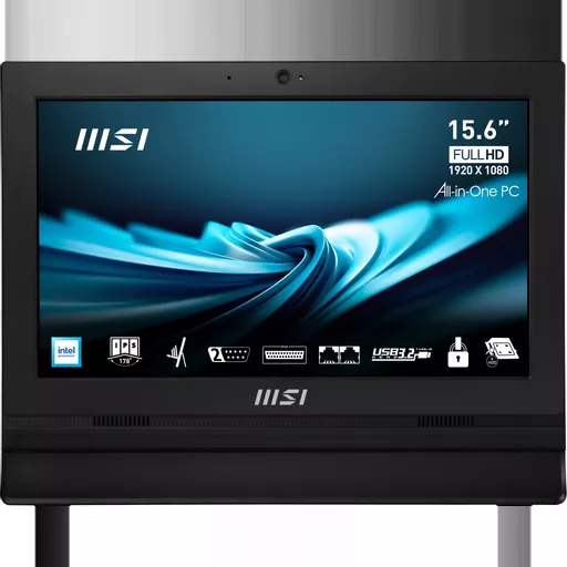 MSI Pro AP162T ADL Intel N100 All in One PC, (4GB RAM, 128GB SSD, Windows 11PRO), 15.6 Inch Single-Resistive touch Screen/UHD Graphics/Dual COM Port/LPT Port/Dual LAN/VGA/WiFi 5/BT 5.1/VESA/SD Card Reader