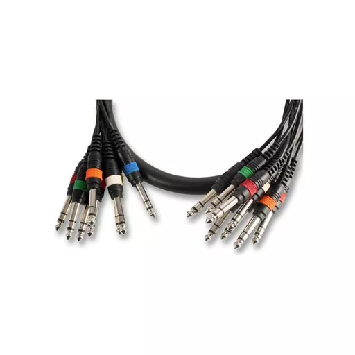 Pulse 8-Way Stereo Jack to Stereo Jack Plug Loom
