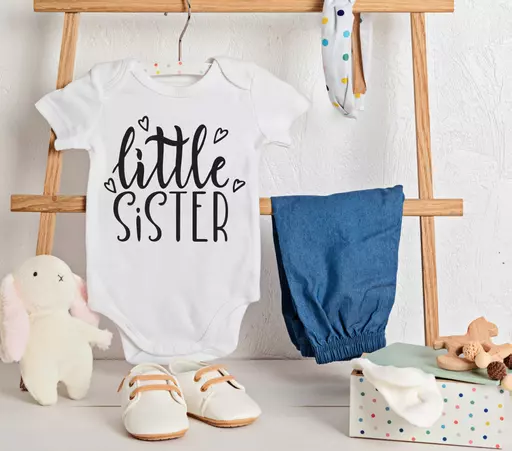 Personalised 'Little Sister' Babygrow