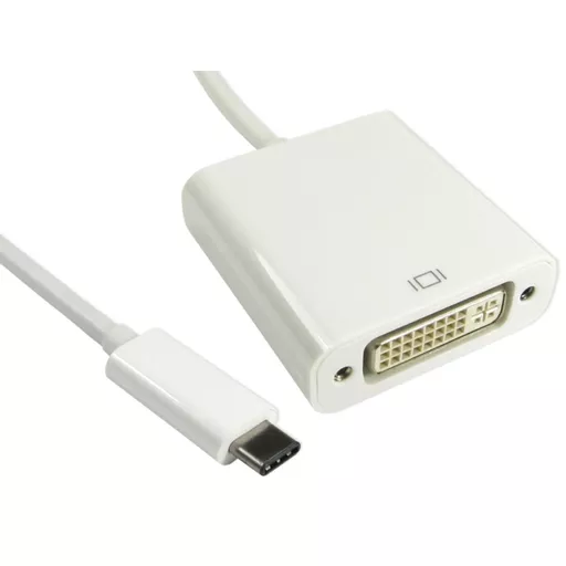 USB Adaptor: USB Type C Male to DVI-D Female, 15CM
