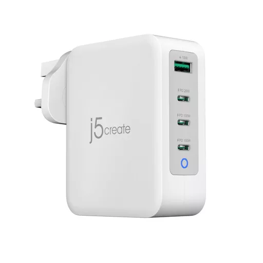 j5create JUP43130F-FN 130W GaN USB-C® 4-Port Charger - UK