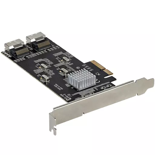 StarTech.com 8 Port SATA PCIe Card - PCI Express 6Gbps SATA Expansion Adapter Card with 4 Host Controllers - SATA PCIe Controller Card - PCI-e x4 Gen 2 to SATA III - SATA HDD/SSD