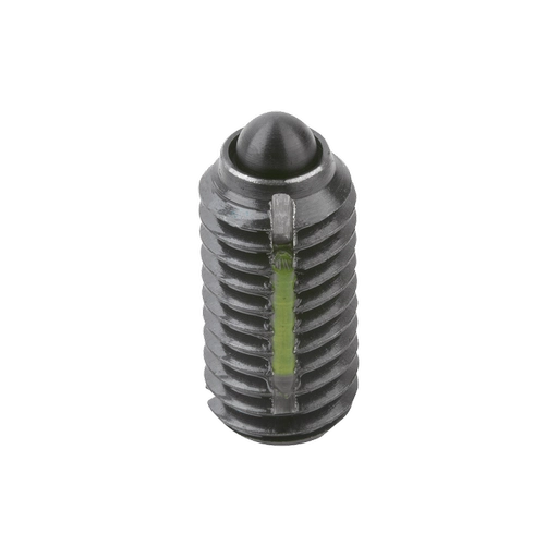 K0323 Inch - Spring Plungers With Slot And Thrust Pin In Steel With Thread Lock