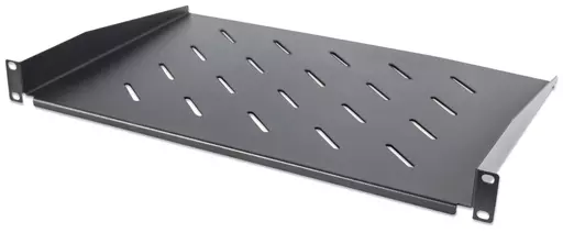 Intellinet 19" Cantilever Shelf, 1U, Shelf Depth 350mm, Vented, Max 25kg, Black, Three Year Warranty