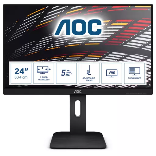 AOC P1 24P1 computer monitor 60.5 cm (23.8") 1920 x 1080 pixels Full HD LED Black