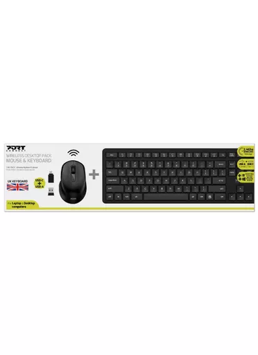 Port Designs 900904-UK keyboard Mouse included QWERTY UK English Black