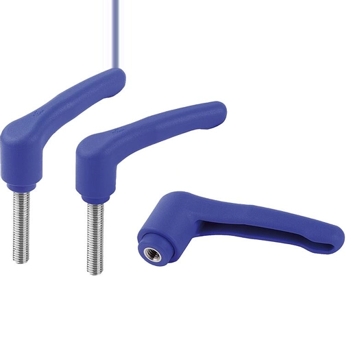 K1743 - Visually Detectable Clamp Levers With Reinforced Plastic Handle And Stainless Steel Thread M6-M8