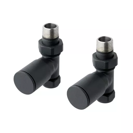Straight radiator valve (pair) Matt Anthracite