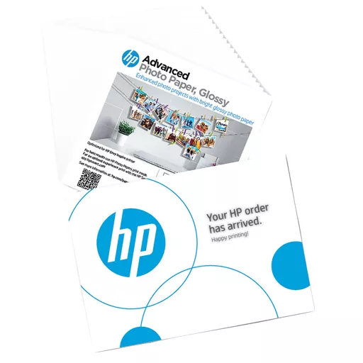 HP Advanced Photo Paper, Glossy, 65 lb, 5 x 5 in. (127 x 127 mm), 20 sheets