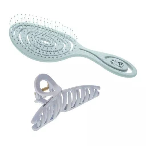 Head Jog 08 Straw Brush Mint & Whale Clip Bundle