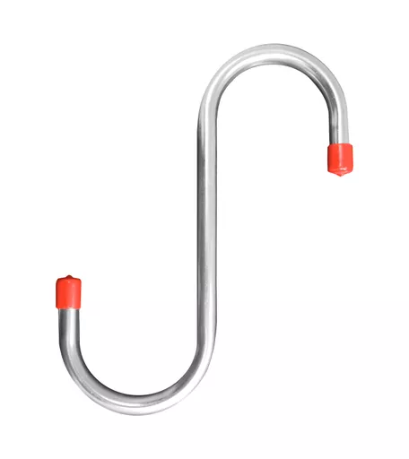 Jumbo S Hook - Zinc Plated - Chrome and Red