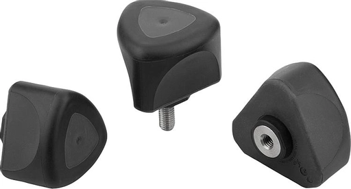 K0980 - Erongomic Soft Touch Triangular Grips Parts In Steel & Stainless Steel M8-M10