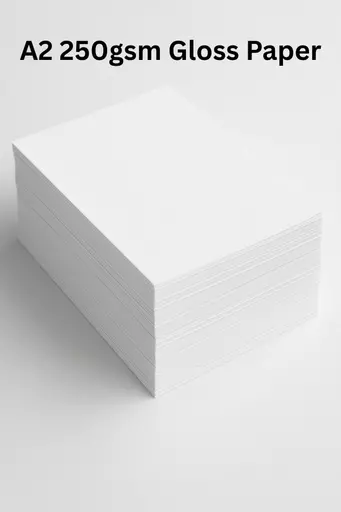 A2 White 250gsm Gloss Coated Paper For Laser and Digital Printing