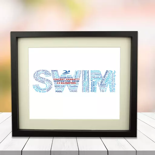 Swim Event Word Art Picture 10 x 8