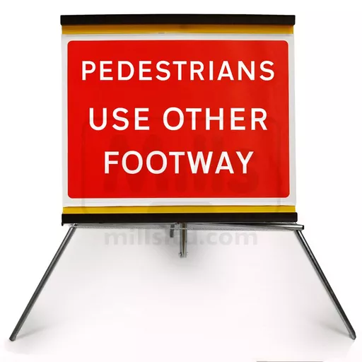 Pedestrians Use Other Footway Collapsible Road Sign - 600 x 450mm