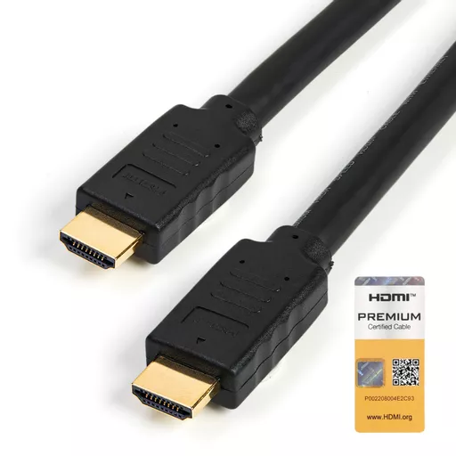 StarTech.com 15ft (5m) Premium Certified HDMI 2.0 Cable with Ethernet - High Speed Ultra HD 4K 60Hz HDMI Cable HDR10 - Long HDMI Cord (Male/Male Connectors) - For UHD Monitors, TVs, Displays