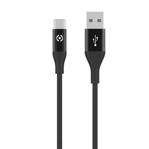 Celly USBTYPECCOLORBK USB cable USB 2.0 1 m USB A USB C Black