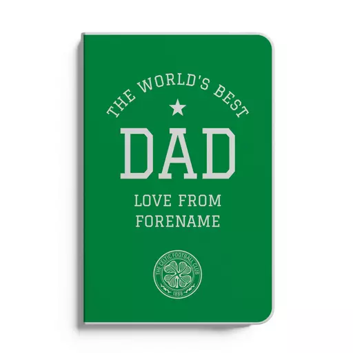 Celtic FC World's Best Dad A5 White Lined Notebook