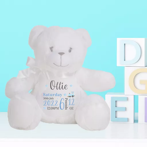White Baby Boy Plush Soft Toy