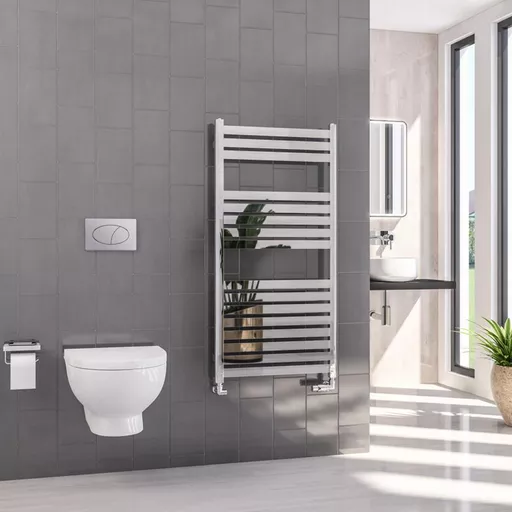 Defford 1200 x 600mm Towel Rail Chrome