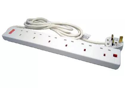 Cables Direct RB-02M06SPD power extension 2 m 6 AC outlet(s) Indoor White