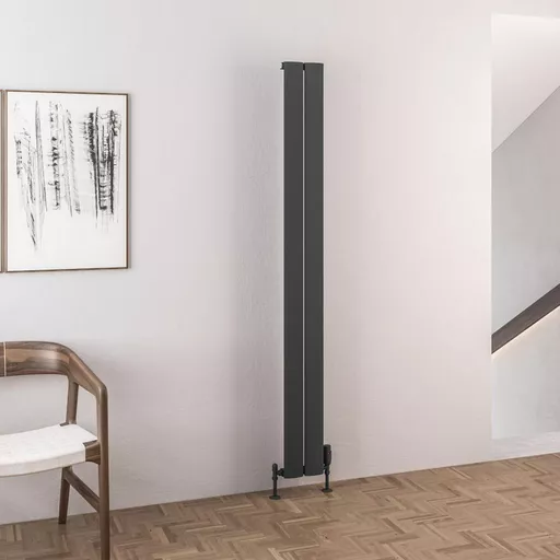 Malmesbury 1800 x 185 Aluminium Radiator Matt Anthracite