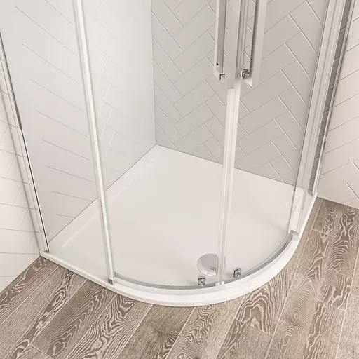 Corsair 900x900mm Quad 28mm Shower Tray - White