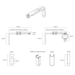 28mm Styleline 90-110mm Premier Extn Arm Support and Cover Line Drawing.jpg