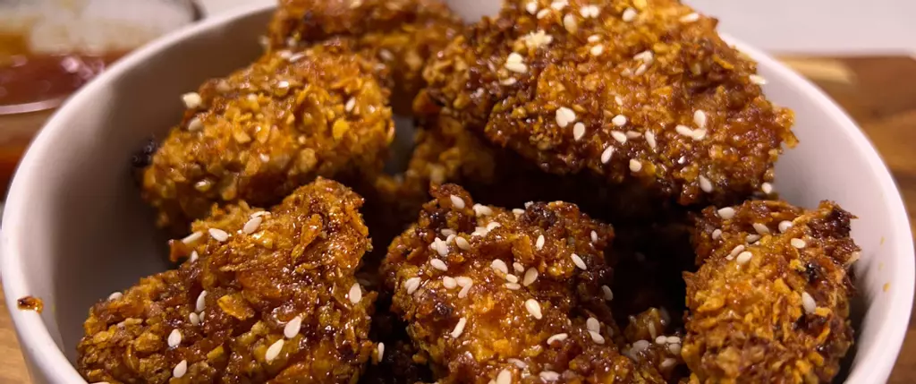 Air Fryer Honey Sesame Chicken Bites