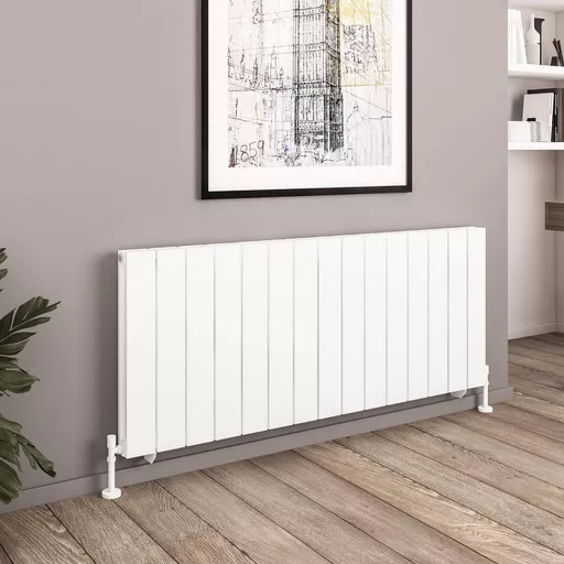 Queenswood 600 x 1455 Aluminium Radiator Matt White