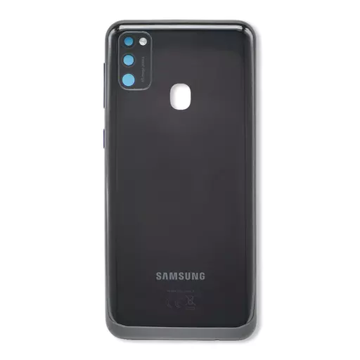 Back Cover w/ Camera Lens (Service Pack) (Black) - Galaxy M21 (M215)