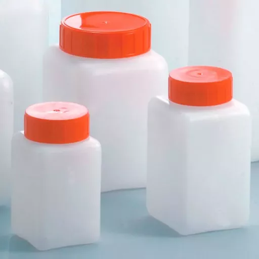 Bottle Square 2L High-Density Polyethylene (HDPE) Natural PK50