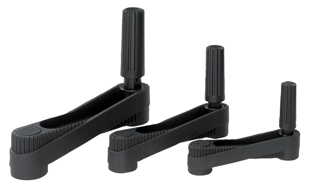 K0659 Inch - Crank Handles With Revolving Cylinder Grip
