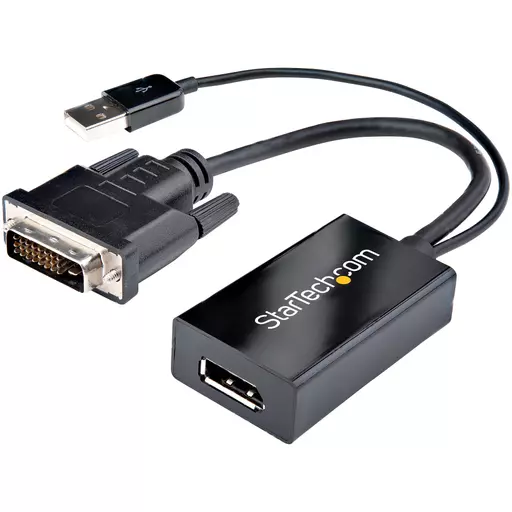 StarTech.com DVI to DisplayPort Adapter - USB Power - 1920 x 1200 - DVI to DisplayPort Converter - Video Adapter - DVI-D to DP