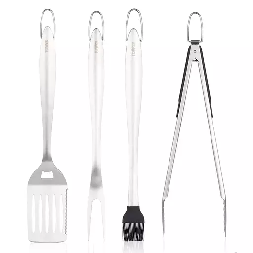 4 Piece Stainless Steel BBQ Tools Set