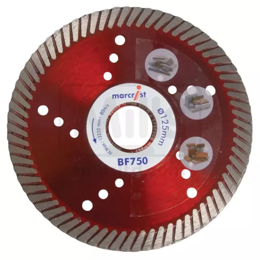 Marcrist BF750 Diamond Blade Fast Precision Cut 125 x 22.2 mm